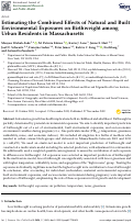 Cover page: Estimating the Combined Effects of Natural and Built Environmental Exposures on Birthweight among Urban Residents in Massachusetts.