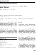 Cover page: Pulsed photothermal temperature profiling of agar tissue phantoms