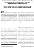 Cover page: Anodal Transcranial Direct Current Stimulation to the Left Rostrolateral Prefrontal Cortex Selectively Improves Source Memory Retrieval