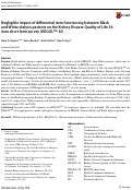 Cover page: Negligible impact of differential item functioning between Black and White dialysis patients on the Kidney Disease Quality of Life 36-item short form survey (KDQOLTM-36)