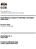 Cover page: Gender Differences in Support for Radical Right, Anti-Immigrant Political Parties