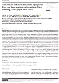 Cover page: The Effects of Kinect-Enhanced Lymphatic Exercise Intervention on Lymphatic Pain, Swelling, and Lymph Fluid Level