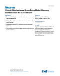 Cover page: Circuit Mechanisms Underlying Motor Memory Formation in the Cerebellum