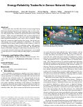 Cover page: Energy-Reliability Tradeoffs in Sensor Network Storage