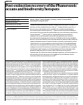 Cover page: Post-extinction recovery of the Phanerozoic oceans and biodiversity hotspots