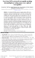 Cover page: Low-loss Si3N4 arrayed-waveguide grating (de)multiplexer using nano-core optical waveguides