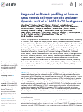 Cover page: Single cell multiomic profiling of human lung reveals cell type-specific and age-dynamic control of SARS-CoV2 host genes