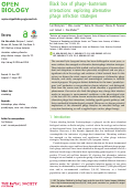 Cover page: Black box of phage–bacterium interactions: exploring alternative phage infection strategies