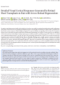 Cover page: Detailed Visual Cortical Responses Generated by Retinal Sheet Transplants in Rats with Severe Retinal Degeneration