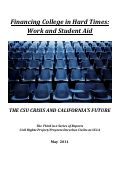 Cover page of Financing College in Hard Times: Work and Student Aid