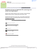 Cover page: Evaluation of opt-out inpatient HIV screening at an urban teaching hospital