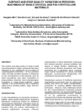 Cover page: Surface and Edge Quality Variation in Precision Machining of Single Crystal and Polycrystalline Materials