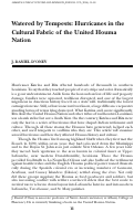 Cover page: Watered by Tempests: Hurricanes in the Cultural Fabric of the United Houma Nation