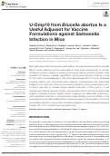 Cover page: U-Omp19 from Brucella abortus Is a Useful Adjuvant for Vaccine Formulations against Salmonella Infection in Mice