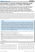Cover page: CNV analysis in Tourette syndrome implicates large genomic rearrangements in COL8A1 and NRXN1.
