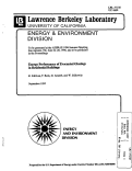 Cover page: Energy Performance of Evacuated Glazings in Residential Buildings