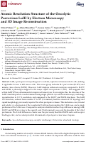Cover page: Atomic Resolution Structure of the Oncolytic Parvovirus LuIII by Electron Microscopy and 3D Image Reconstruction