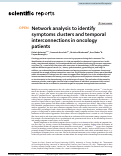 Cover page: Network analysis to identify symptoms clusters and temporal interconnections in oncology patients.