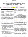 Cover page: High Mobility and HIV Prevalence Among Female Market Traders in East Africa in 2014