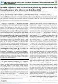 Cover page: Human calpain-3 and its structural plasticity: Dissociation of a homohexamer into dimers on binding titin.