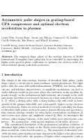 Cover page: Asymmetric Pulse Shapes in Grating-Based CPA Compressors and Optimal Electron Acceleration in Plasmas