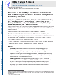 Cover page: Association of Pre-End-Stage Renal Disease Serum Albumin With Post-End-Stage Renal Disease Outcomes Among Patients Transitioning to Dialysis.