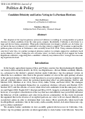 Cover page: Candidate Ethnicity and Latino Voting in Co-Partisan Elections