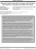 Cover page: Euglycemic Diabetic Ketoacidosis: Experience with 44 Patients and Comparison to Hyperglycemic Diabetic Ketoacidosis