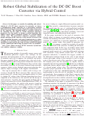 Cover page: Robust Global Stabilization of the DC-DC Boost Converter via Hybrid Control