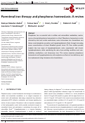 Cover page: Parenteral iron therapy and phosphorus homeostasis: A review