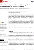 Cover page: A Dual Adjuvant System for Intranasal Boosting of Local and Systemic Immunity for Influenza Vaccination