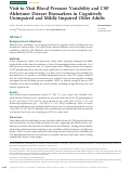 Cover page: Visit-to-Visit Blood Pressure Variability and CSF Alzheimer Disease Biomarkers in Cognitively Unimpaired and Mildly Impaired Older Adults