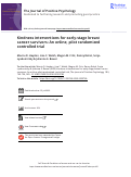 Cover page: KINDNESS TO OTHERS OR TO ONESELF: AN ONLINE PILOT RANDOMIZED CONTROLLED TRIAL TO ENHANCE WELL-BEING IN BREAST CANCER SURVIVORS