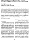 Cover page: Pathogen Risks Related to the Movement of Birds Frequenting Livestock and Fresh Produce Growing Areas in the Southwestern U.S.