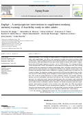 Cover page: EngAge - A metacognitive intervention to supplement working memory training: A feasibility study in older adults.