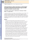 Cover page: Achieving pregnancy safely: perspectives on timed vaginal insemination among HIV-serodiscordant couples and health-care providers in Kisumu, Kenya