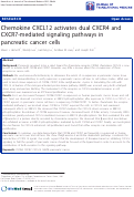 Cover page: Chemokine CXCL12 activates dual CXCR4 and CXCR7-mediated signaling pathways in pancreatic cancer cells