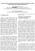 Cover page: Simulations of ion beam neutralization in support of the neutralized transport 
experiment