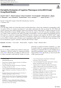 Cover page: Heritability Estimation of Cognitive Phenotypes in the ABCD Study® Using Mixed Models