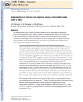 Cover page: Organization of microscale objects using a microfabricated optical fiber.