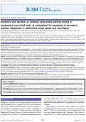 Cover page: Incidence and duration of common early-onset adverse events in randomized controlled trials of solriamfetol for treatment of excessive daytime sleepiness in obstructive sleep apnea and narcolepsy.