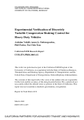 Cover page: Experimental Verification of Discretely Variable Compression Braking Control for Heavy Duty Vehicles