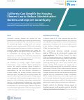 Cover page: California Can Simplify the Housing Element Law to Reduce Administrative Burdens and Improve Social Equity