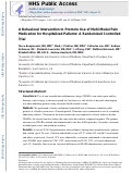 Cover page: A behavioral intervention to promote use of multimodal pain medication for hospitalized patients: A randomized controlled trial.