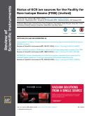 Cover page: Status of ECR ion sources for the Facility for Rare Isotope Beams (FRIB) (invited)