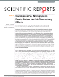 Cover page: Nanoliposomal Nitroglycerin Exerts Potent Anti-Inflammatory Effects