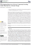 Cover page: Self-Weighing Behaviors of Diverse Community-Dwelling Adults Motivated for a Lifestyle Change