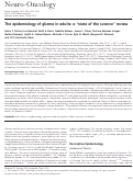 Cover page: The epidemiology of glioma in adults: a “state of the science” review