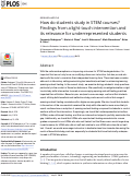 Cover page: How do students study in STEM courses? Findings from a light-touch intervention and its relevance for underrepresented students