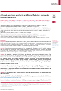 Cover page: A broad-spectrum synthetic antibiotic that does not evoke bacterial resistance